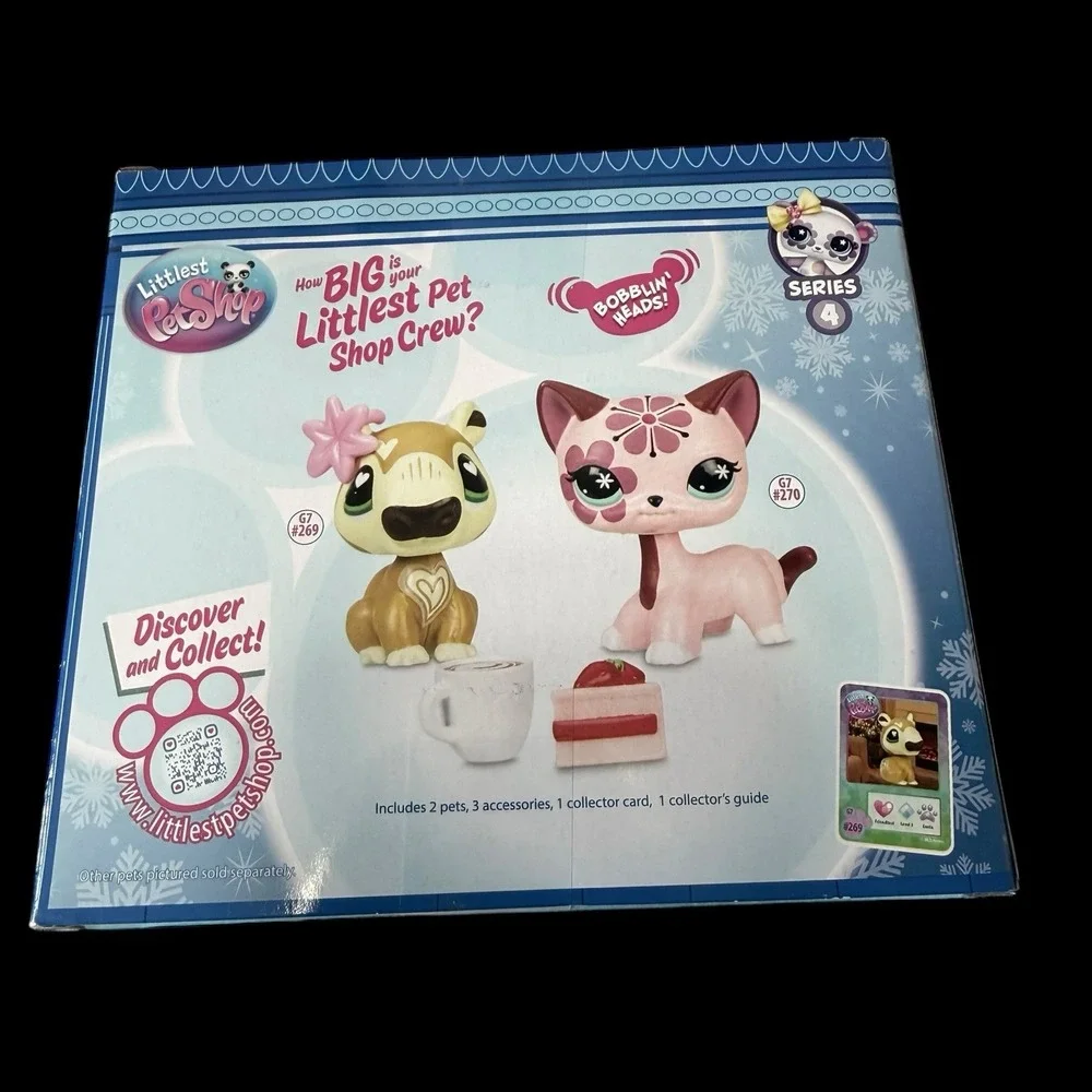 Littlest Pet Shop G7 Holiday Pet Pairs Series 4 Capycino & Biscatti 269 &270 New